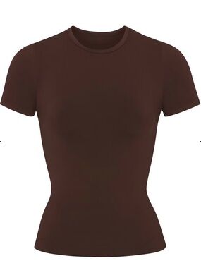 SKIMS set - softing smoothing seamless Short Sleeve Tee and leggings in Brown